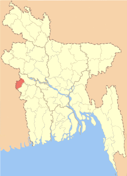 Location of Meherpur District in Bangladesh