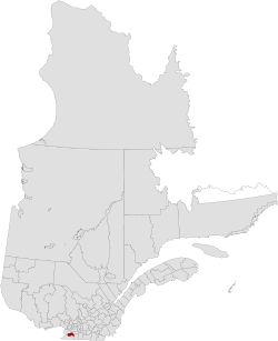 Location in province of Quebec