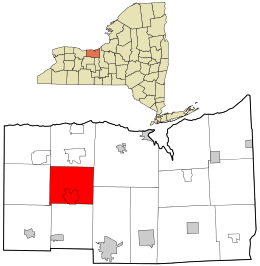 Location in Wayne County and the state of New York.