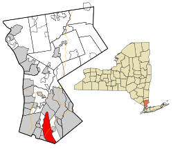 Location within Westchester County and the state of New York