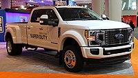 2020 Ford F-450 Limited Super Duty with Powerstroke Turbo Diesel engine, front NYIAS 2019.jpg