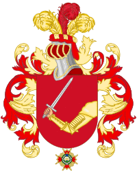 Coat of Arms of Luis Fortuño (Order of Isabella the Catholic).svg