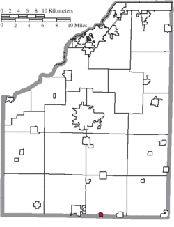Location of Bairdstown in Wood County