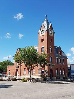 The Minnedosa Dominion Post Office in downtown Minnedosa.