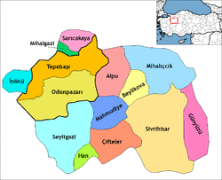 Location of Günyüzü within Turkey.