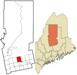 Location in Piscataquis County and the state of Maine.