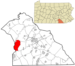 Location in York County and the state of Pennsylvania.
