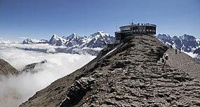 Schilthorn with Bernese Alps, 2012 August.jpg