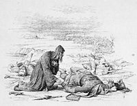 Bishop Cyril finds headless body of Grand Duke Yuri on the field of battle of the Sit River.