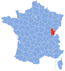 Location of Jura in France
