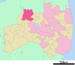 Location of Kitakata in Fukushima Prefecture