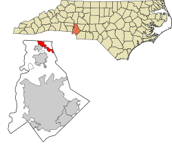 Location of Davidson, North Carolina