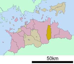 Location of Miki in Kagawa Prefecture