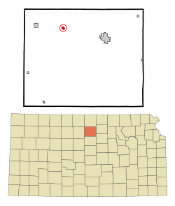 Location within Mitchell County and Kansas