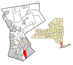 Location of Mamaroneck (village), New York