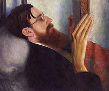 A study of Strachey's face and hands by Carrington