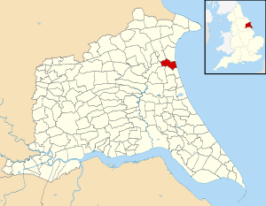 Lissett and Ulrome UK parish locator map.svg