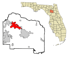 Location of Alachua in Alachua County, Florida.