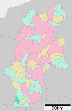 Location of Hiraya in Nagano Prefecture