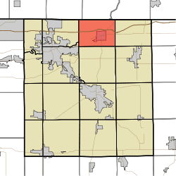 Location of Washington Township in Elkhart County