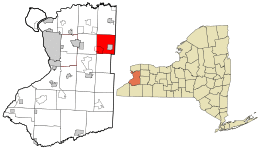 Location in Erie County and the state of New York.