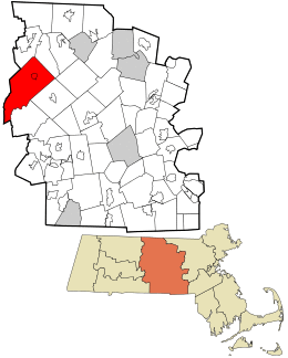 Location in Worcester County and the state of Massachusetts.