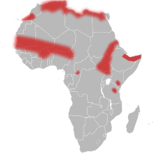 Egyptian cobra range.svg