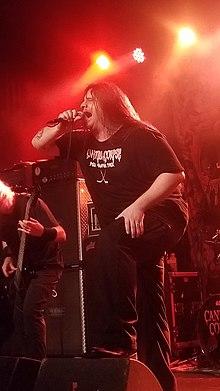 George Fisher performing in 2019