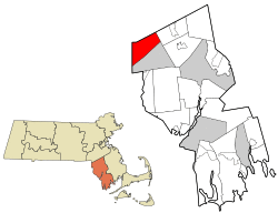 Location in Bristol County in Massachusetts