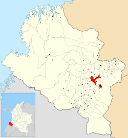 Location of the municipality and town of La Florida, Nariño in the Nariño Department of Colombia.