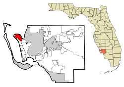 Location in Lee County and the state of Florida