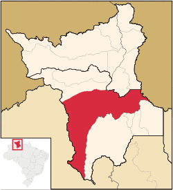 Location of Caracaraí in the State of Roraima