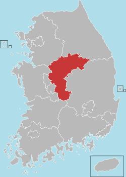 Location of North Chungcheong Province