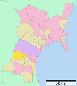 Location of Kawasaki in Miyagi Prefecture