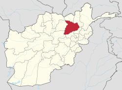 Map of Afghanistan with Baghlan highlighted