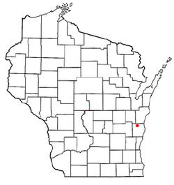 Location of Rhine, Wisconsin