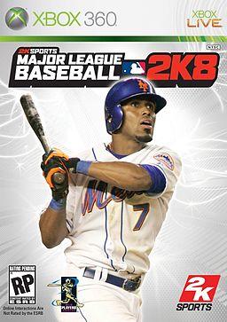 The cover of MLB 2K8 for Xbox 360.