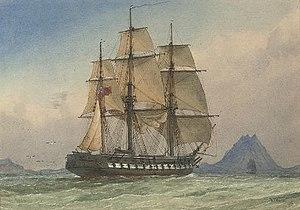 William Frederick Mitchell - H.M.S. Grampus in the Pacific off Bora Bora, Tahiti 2007 CSK 05130 0038 000(025016).jpg