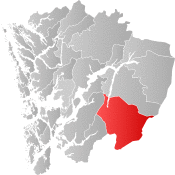 Odda within Hordaland
