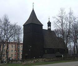 St. Lawrence's Church (16th century). Originally in Knurów, in 1935 the wooden church was moved to Chorzów