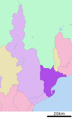 Location of Shimizu-ku in Shizuoka