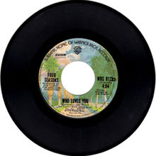 45rpm of "Who Loves You" by "Four Seasons" - WhoLovesYou.jpg