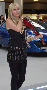 Tania Davis of Bond performing at the Metrocentre in Gateshead, 2009