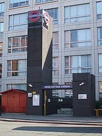 Swiss Cottage stn east entrance.JPG