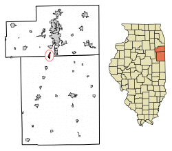 Location of Chebanse in Iroquois County, Illinois