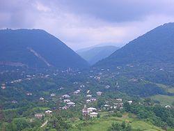 Kamani village and surrounding mountains