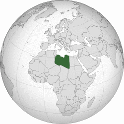 Location of Libya