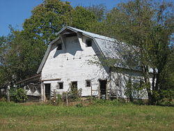 A barn along Maple Grove Road in the township
