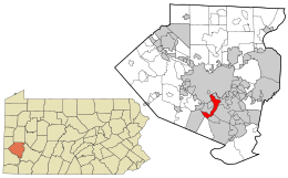 Location in Allegheny County and the U.S. state of Pennsylvania.