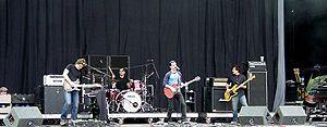 Dashboard Confessional performing at Carling Leeds Festival in 2006.